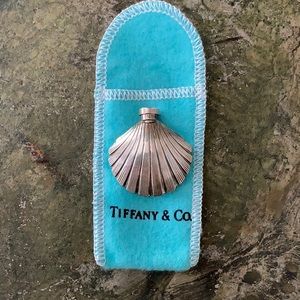 Tiffany silver shell perfume bottle